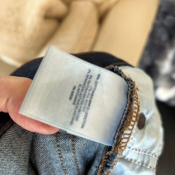 Land's End midrise stretchy cropped dark navy zip 5 pocket denim jeans Various - Picture 5 of 10